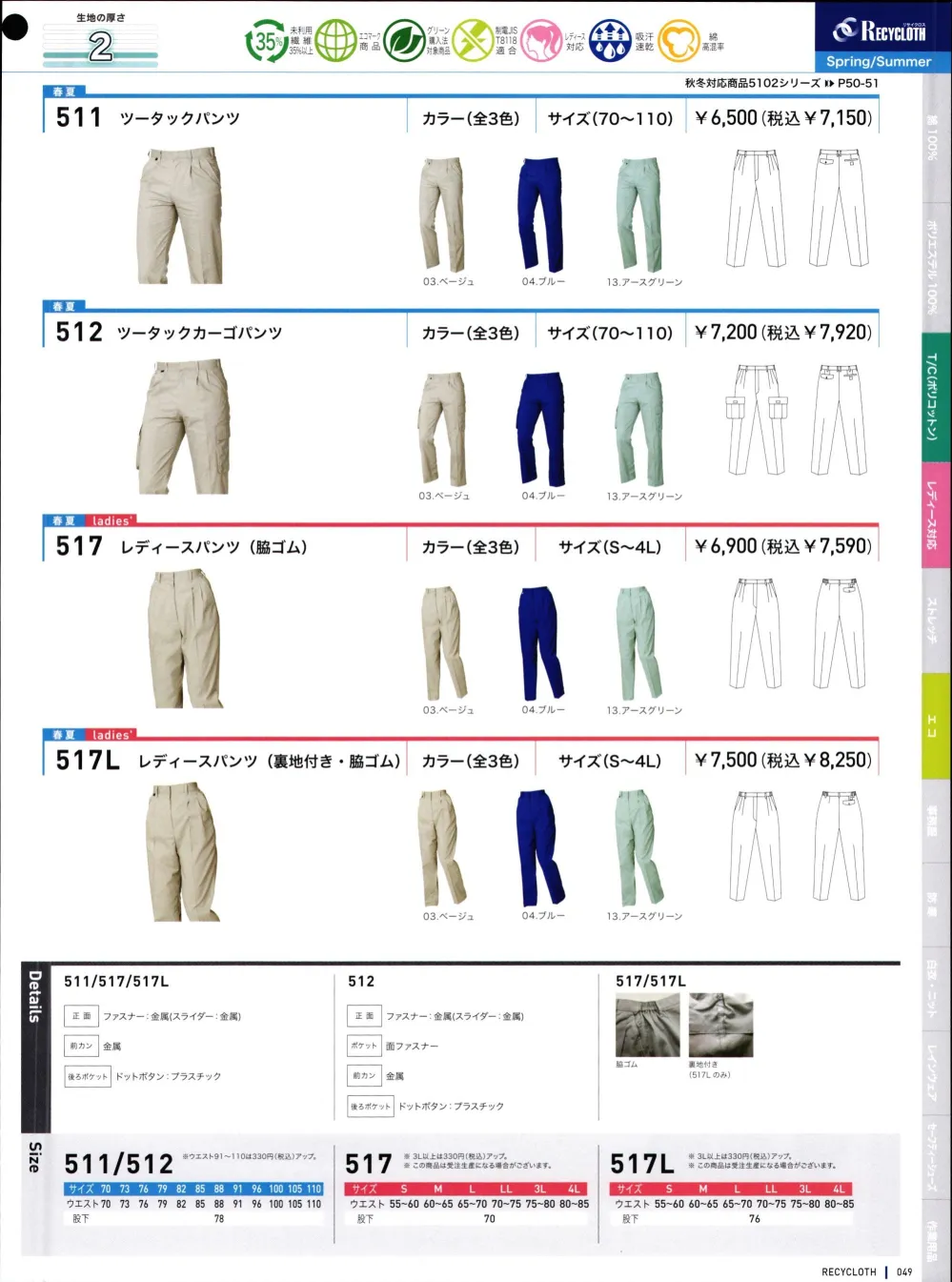KJUS レディース ベージュ パンツ 新品未使用 KJUS レディース ベージュ パンツ 新品未使用（KJUS［チュース