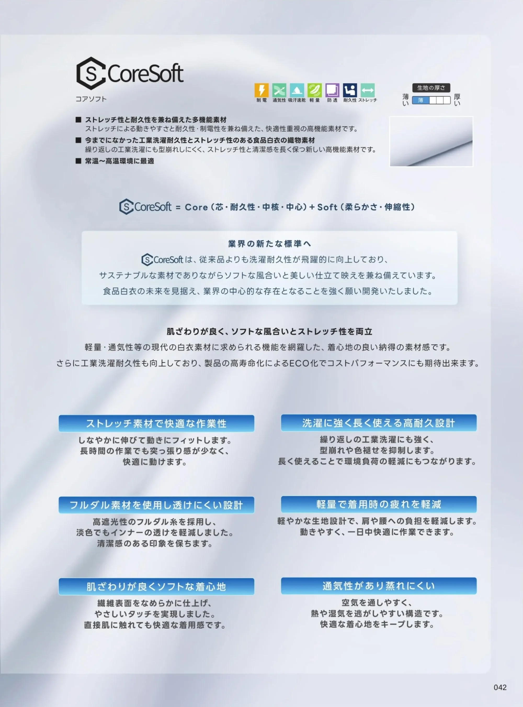 ガードナー CS472 クリーンフード（ツバ付）かぶりタイプ 関連情報 カタログ 42ページ