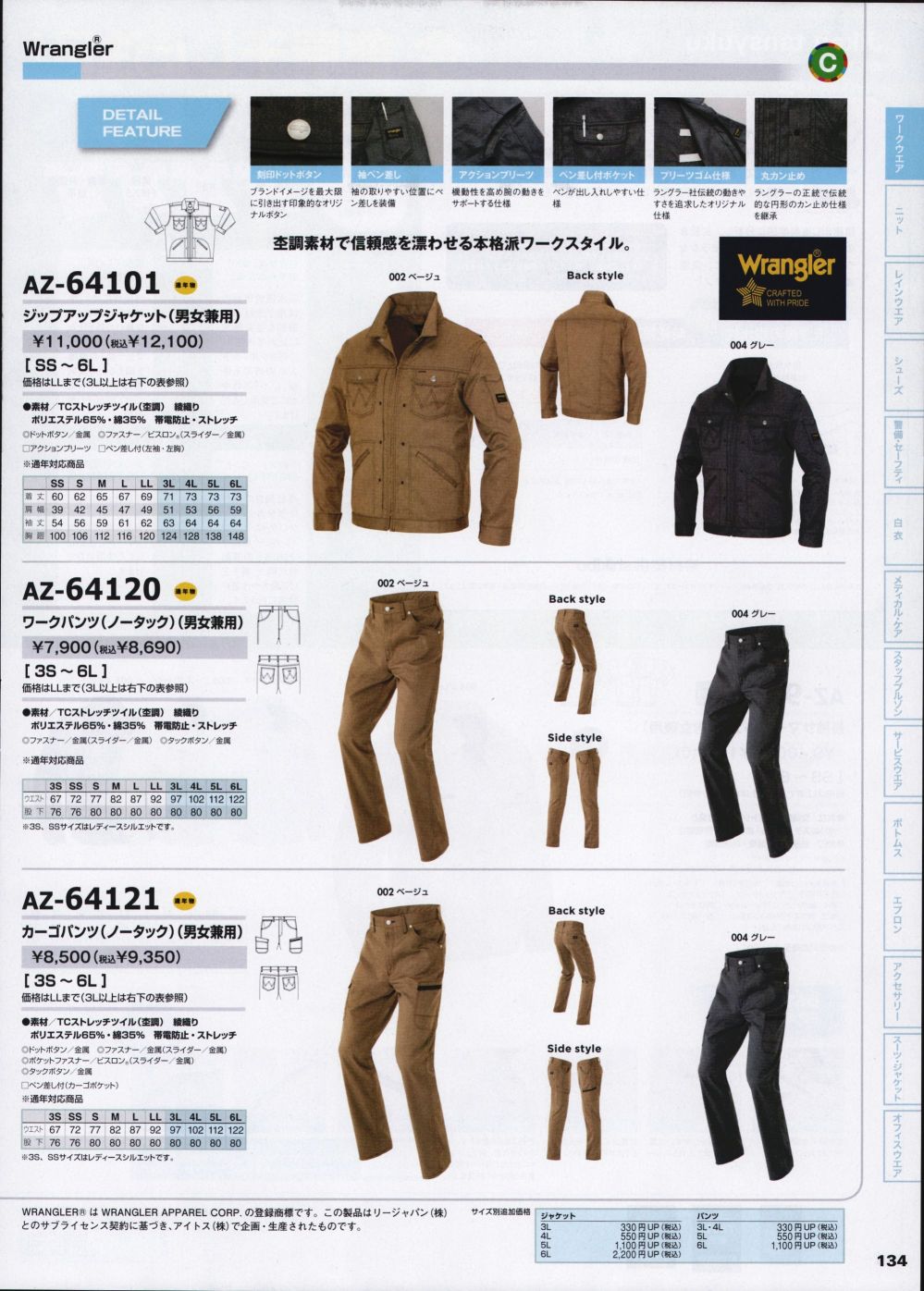 ユニフォーム1.COM 作業服JP 男女ペア アイトス 2023 春夏 長袖