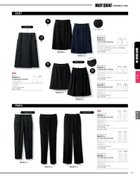 ユーファクトリー M63361 パンツ(テーパード) MARY QUANT M63361 パンツ洗練されたシルエットと快適な着心地を両立させたMARY QUANT テーパードパンツです。伸縮性に優れたストレッチ素材と、ウエストベルト内部に施されたゴム仕様により、長時間の着用でも窮屈感なく快適に過ごせます。スタイリッシュなデザインながらも動きやすさを重視した機能的な一着です。特徴・スマートな印象を与えるテーパードシルエットでスタイリッシュに着こなせる・ゴムinベルト仕様により、見た目はすっきりとしたベルトデザインながら快適な伸縮性を実現・高品質ストレッチ素材を使用し、あらゆる動きに対応する優れた伸縮性を確保・長時間の着用でも締め付け感がなく、ストレスフリーな着心地・オフィスからカジュアルシーンまで幅広く活躍するデザイン性・着座時や歩行時など、どんな動きをしても窮屈感がない絶妙な伸縮性 関連情報 カタログ 207ページ