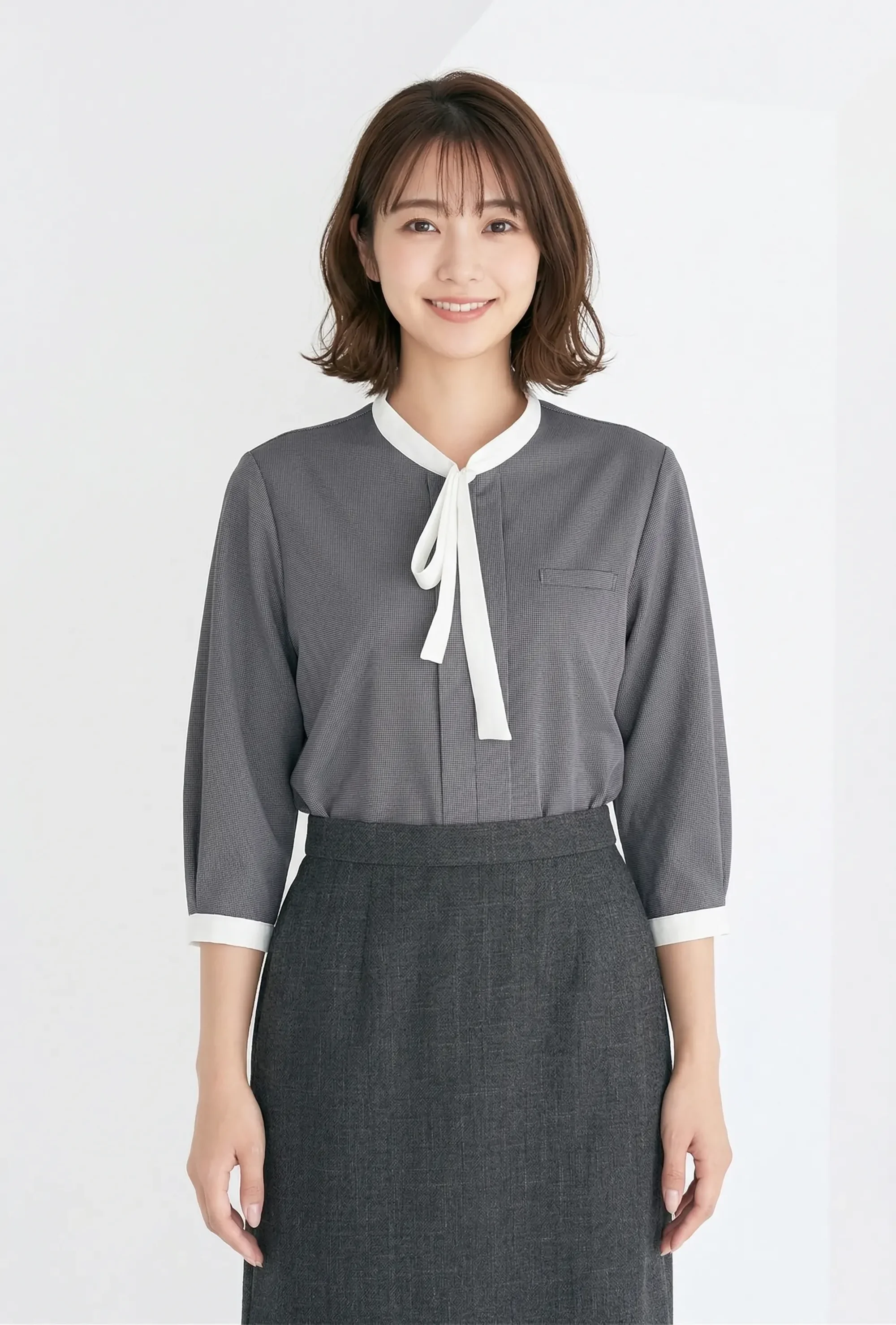 アルファピア AR7620-3 リボンカラーポロシャツ(七分袖) 関連情報 カタログ 34ページ