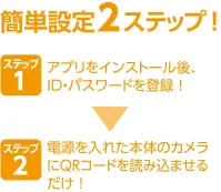 アーテック 8657 防犯見守りカメラ 外出先からスマホで自宅を見守ることができるWi-Fiネットカメラです。外出先でペットの様子をチェックしたり、離れて暮らしているおじいちゃんおばあちゃんの見守り、別室にいる赤ちゃんの見守りなど使い方はいろいろ！簡易防犯カメラにも使えます。高画質200万画素【動作環境】●対応OS:iOS9.0以上/Android4.4以上●Wi-Fi環境:周波数2.4GHz（※5GHzには対応しておりません。）★本製品をご使用いただくにはUSB変換ACアダプター（別売）が必要です。※この商品はご注文後のキャンセル、返品及び交換は出来ませんのでご注意下さい。※なお、この商品のお支払方法は、先振込(代金引換以外)にて承り、ご入金確認後の手配となります。 関連情報 カタログ 8ページ