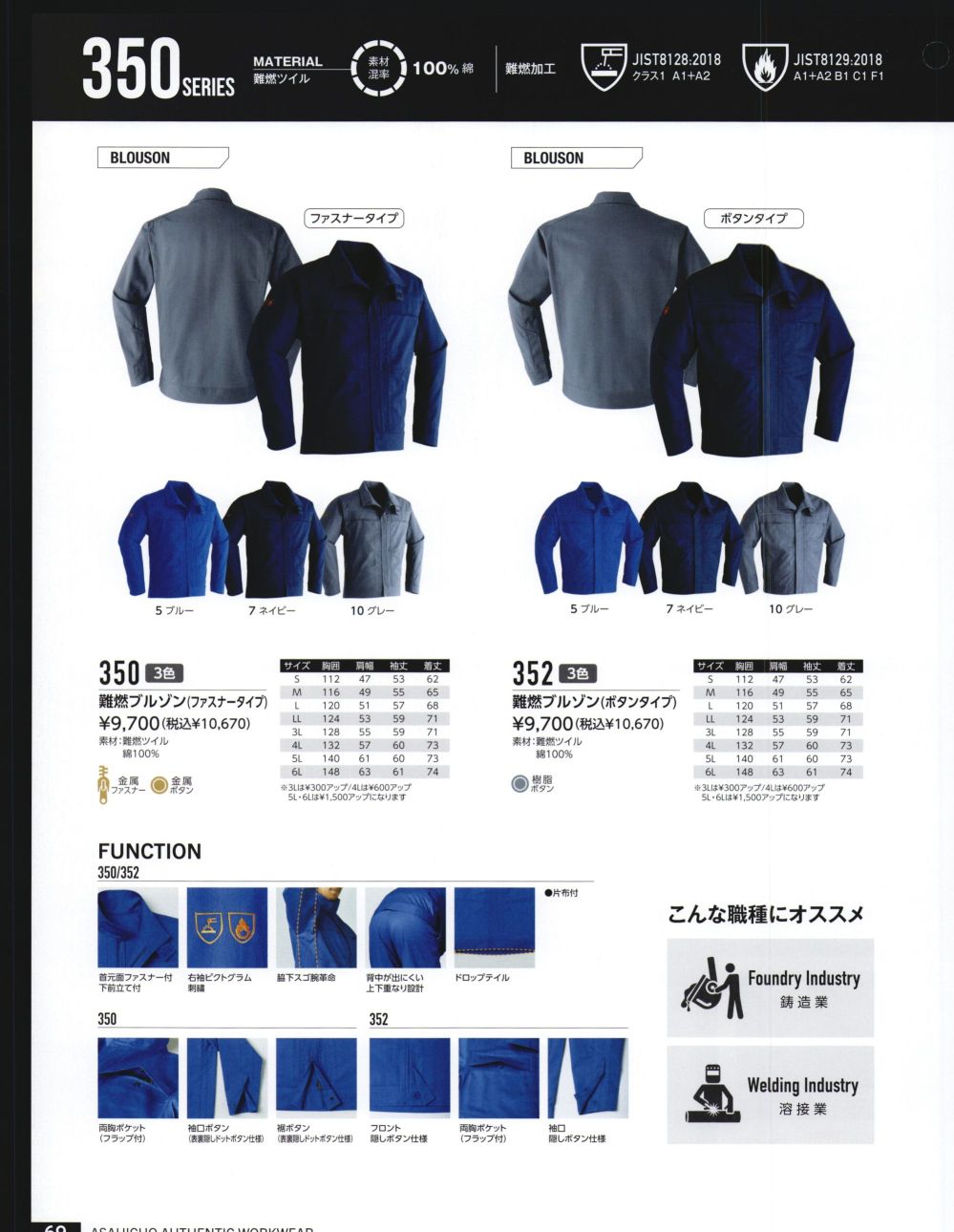 ユニフォーム1.COM 作業服JP メンズワーキング アサヒチョウ ワーク