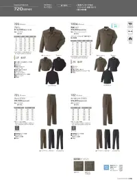 旭蝶繊維 722 カーゴパンツ（ツータック） 関連情報 カタログ 106ページ