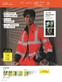 旭蝶繊維 E787 高視認ブルゾン（クラス2） 関連情報 カタログ 35ページ
