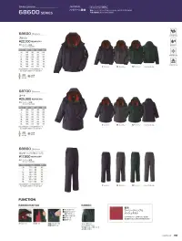 旭蝶繊維 68800 パンツ（ワンタック 脇シャーリング） 関連情報 カタログ 150ページ