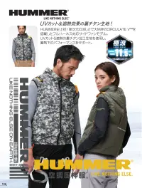 アタックベース 09900 HUMMER 空調風神服チタンベスト(ファン・バッテリー別売) UVカット＆チタン遮熱効果で-11.5℃！新次元の涼しさで大好評のCIRCULATE V™を搭載したフルハーネス対応サイドファンモデル。特徴・炎天下から守る裏チタン加工・新次元の涼しさ！脇にCIRCURATE V™を搭載・両脇ポケット、右胸ポケットで収納力抜群・首裏を風が吹き抜ける立体風気路・保冷剤ポケット付きなので更に涼しく・背もたれに干渉しにくいサイドファン仕様・高所作業も安心なフルハーネス対応※チタン加工の特性上、摩擦や洗濯に弱く、チタン脱落の恐れがございます。※この製品に漂白剤(塩素系、酸素系)は絶対に使用しないでください。※ご使用の際にはファン・バッテリーをお買い求めください。すぐに使えるスターターキットがおすすめです。仕様品番:09900品名:HUMMER 空調風神服チタンベストサイズ:S，M，L，LL，3L，4L，5L（10.アドレナリンレッドは数量限定カラーのためM～3Lのみとなります） 関連情報 カタログ 136ページ