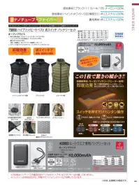 アタックベース 70000 ハイブリッドヒートベスト Wスイッチ バッテリーセット 関連情報 カタログ 81ページ