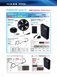 山田辰 P00031 空調服 スターターキット（SK25012K90）P00031 関連情報 カタログ 37ページ