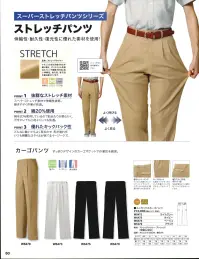 ベスト W6478 ユニセックスカーゴパンツ シルエットと着心地を両立。ユニセックスのカーゴパンツ登場。腰への程よいフィット感と動きやすさで人気の脇ゴムパンツに、すっきりシルエットの男女共有カーゴデザインが仲間入り。カーゴポケットは作業性と見た目を重視し、控えめなデザインにしました。◎脇ゴムシャーリング:ウエストに程良くフィットして、シャツやインナーのずり上がりを防止。腰周りをすっきり見せます。◎カーゴポケット:玉縁タイプですっきりとした印象のベルクロ付きカーゴポケットです。◎後ろポケット（左）:中身が落ちにくい便利なフラップ付きポケットです。※生地特性『ストレッチタッサー』 ナチュラルな光沢感のある平織り素材。ポリエステル系複合ストレッチ繊維で非常に高い伸縮性、耐久性、復元性を兼ね備えています。 関連情報 カタログ 60ページ