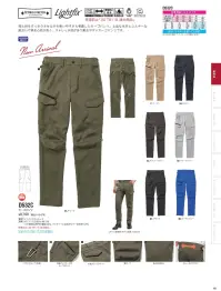 中塚被服 D532C カーゴパンツ 関連情報 カタログ 18ページ