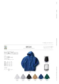 フェリック BP2281 レギュラーウェイトビッグシルエット P/O パーカ 関連情報 カタログ 92ページ