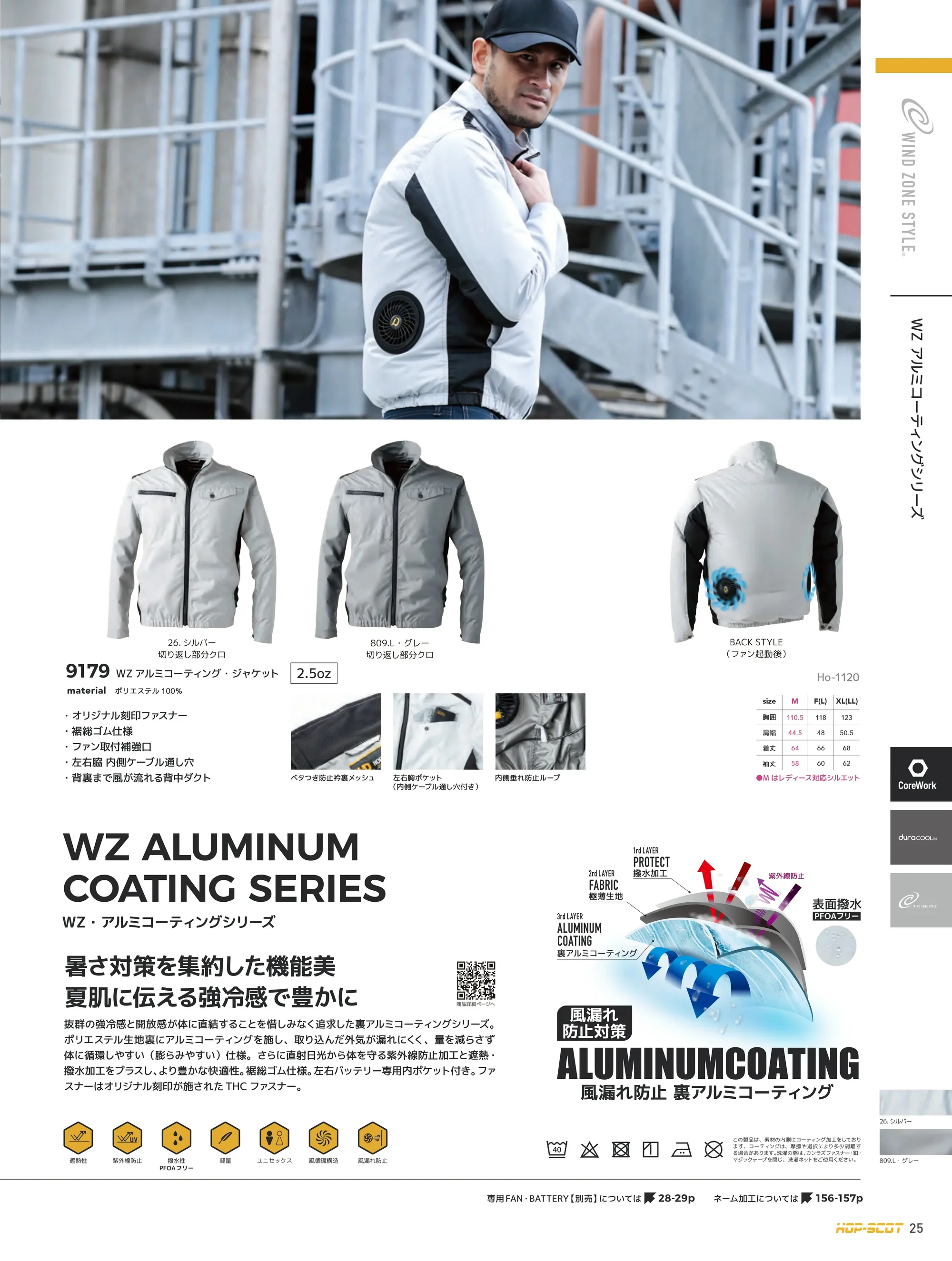 CUC 9179 WZ アルミコーティング・ジャケット 関連情報 カタログ 25ページ
