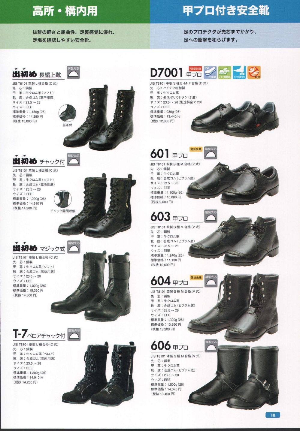 ドンケル 安全靴 マジック式 長編上靴 JIS T8101革製S種合格 (V式) 654 メンズ ブラック 27 - 3