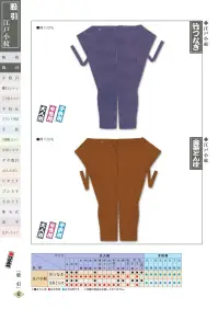 江戸一 EDOKOMON-MOMOHIKI-46 股引（江戸小紋）（大人）金茶とんぼ 関連情報 カタログ 41ページ