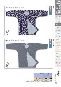 江戸一 GARA-KOI-KONMATOI 鯉口シャツ裏付（柄）（大人） 紺まとい裏付 関連情報 カタログ 114ページ