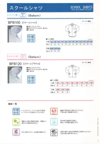 フレックスジャパン BFB100-20 長袖スクールシャツ（B体） BEFARM  形態安定加工を施した生地を使用しておりますので、ノーアイロンまたは簡単なアイロン掛けで着用していただけます。 『アジャスタ仕様』を採用していますので、手首に合わせてカフス周りのゆとりを調節して頂けます。※この商品は、ご注文後のキャンセル・返品・交換ができませんので、ご注意下さいませ。※なお、この商品のお支払方法は、先振込（代金引換以外）にて承り、ご入金確認後の手配となります。 関連情報 カタログ 16ページ