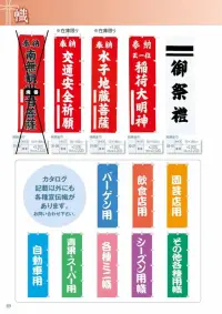 平井旗 53-10 宣伝幟「御祭禮」 関連情報 カタログ 69ページ