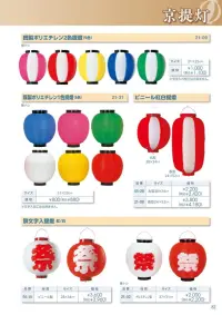 平井旗 21-08 ビニール紅白提燈 関連情報 カタログ 82ページ