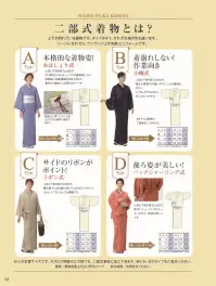 風香 NI-3417 駒絽二部式着物（燕草） 関連情報 カタログ 54ページ