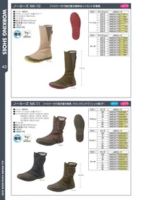 福山ゴム工業 EE900 ノーカーズ NK-10 ノーカーズ NK-10 レディースハイカット作業靴ファスナー付きで脱ぎ履きが簡単な、足元を華やかにする軽作業用シューズです。アースカラーをベースに、アクセントカラーを効果的に配置したスタイリッシュなデザインが特徴です。特徴・内側ファスナーで脱ぎ履きしやすく、砂やほこりの侵入を防ぐファスナーガード付き・トウガードでつま先をしっかり保護し、耐久性を向上・撥水加工を施し、雨や水しぶきから足元を守る・銀イオンプラスによる抗菌・防臭中底で快適な履き心地・大きなサイドゴアで足にフィットし、安定した歩行をサポート・踵ガードとロール底で歩きやすく疲れにくい・高い屈曲性で歩行時の負担を軽減仕様・商品名:ノーカーズ NK-10・商品番号:EE900・カラー:ベージュ、カーキ・サイズ:22.5～26.0cm・ワイズ:3E・製品寸法(外寸):27.0cm・重量:285g(片足)・生産国:中国※この商品はご注文後のキャンセル、返品及び交換は出来ませんのでご注意ください。※なお、この商品のお支払方法は、前払いにて承り、ご入金確認後の手配となります。 関連情報 カタログ 43ページ