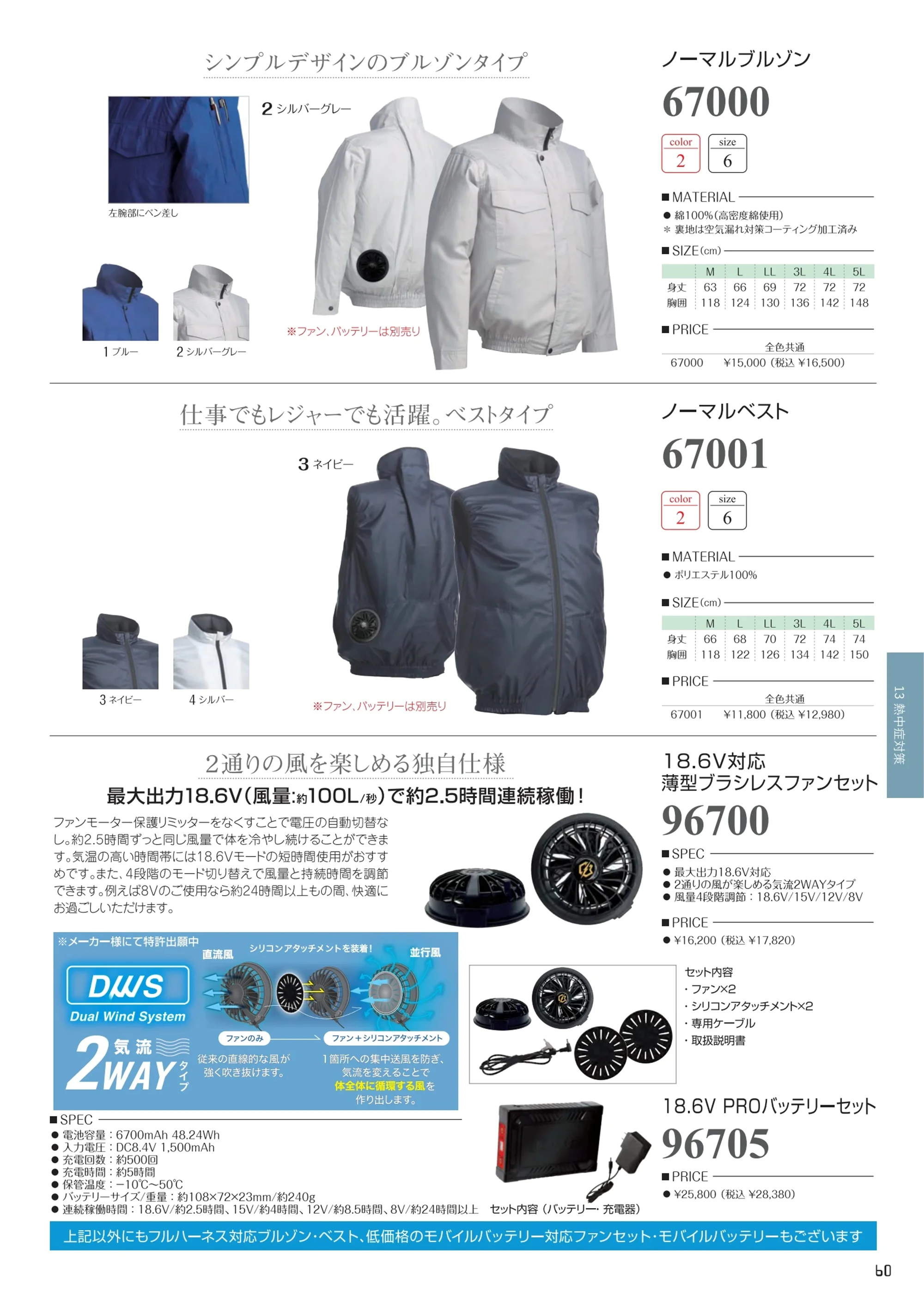 グランロボ 67001 ノーマルベスト 関連情報 カタログ 60ページ