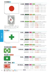 上西産業 NIHONKOKKI-T 日本国旗（天竺・顔料染） 関連情報 カタログ 75ページ