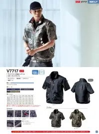 村上被服 V7717 サイドファン半袖ジャケット 夏の作業に欠かせない！サイドファン仕様でドライバーの方や座り仕事の多い方におすすめ。※サイドファンが付けられるようになっているので、脇ポケットはありません。※快適ウェア着用時には、別売りのHOOH快適ウェア用バッテリーセットと快適ウェア用クールファンケーブルをご使用ください。・V15シリーズ以前のデバイスをご使用の場合、4L以上は V80ロングケーブがおすすめです。・V19シリーズのデバイスをご使用の場合、6L以上は V88ロングケーブがおすすめです。#空調服 #ファン付ウェア 関連情報 カタログ 5ページ