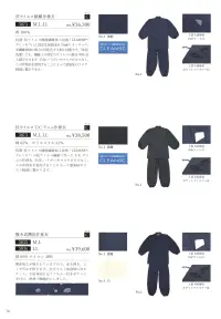 伊田繊維 5075 抗ウィルス綾織作務衣 関連情報 カタログ 16ページ