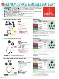 アイズフロンティア PS11020 P.E.F.長袖ワークジャケットペルチェセット（ファン・バッテリー別売） 関連情報 カタログ 180ページ