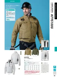 FZN 空調風神服 KF95100G フルハーネス用長袖ブルゾン（空調風神服）（ファン・バッテリー別売）  関連情報 カタログ 250ページ