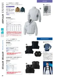 FZN 空調風神服 KF91400V ファンネット付き長袖ブルゾン（空調風神服）（ファン・バッテリー別売）  関連情報 カタログ 251ページ
