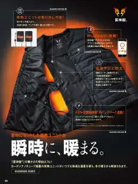サンエス BO31950 雷神ウォームベスト（発熱ユニット・バッテリー別売） 関連情報 カタログ 191ページ