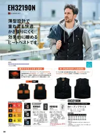 サンエス EH32480 カーボンヒートプルオーバー 関連情報 カタログ 201ページ