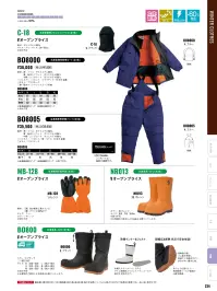 ジャック＆ベティ BO8000 冷凍倉庫用防寒コート 関連情報 カタログ 234ページ