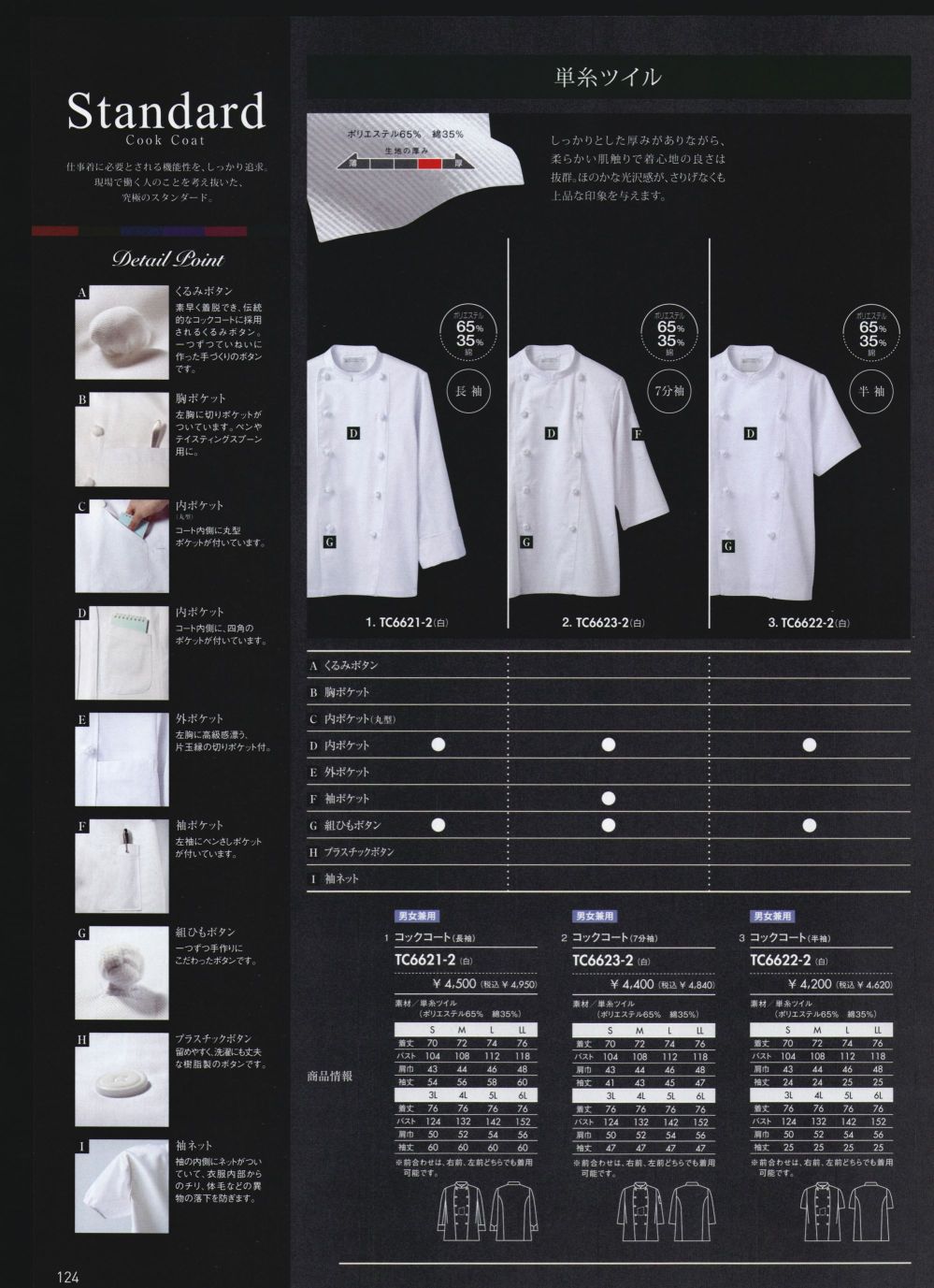 ユニフォーム1.COM 食品白衣jp 厨房・調理・売店用白衣 住商モンブラン