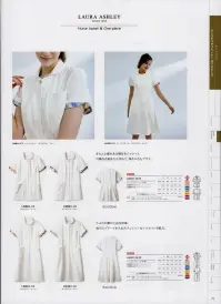 ローラ アシュレイ LW801-12 ナースジャケット(半袖) LAURA ASHLEYローラ アシュレイの優雅なプリント生地を使った、洗練のコレクション。女性らしさを意識したシルエットで、着映えにもこだわりました。医療や介護の現場に、華やぎとやすらぎを添えてくれます。華の彩をまとう。優雅なプリントで知られる英国のライフスタイルブランド。その美しい華の彩を、襟や胸もとにさりげなく咲かせました。やわらかな色合いと可憐な愛らしさが、着る人の表情を鮮やかに引き立てます。●さりげない配色プリントとすっきりとした襟が品良く見せます。●LAURA ASHLEYオリジナルボタン。●花びらのような袖口配色がかわいらしさを表現。ロゴ刺繍入り。●キーホルダーも掛けられる便利な右ウエストループ。●後姿もキレイなプリーツ入り。 フィールラチネしっとりなめらかな優しい肌触りの軽量、ストレッチ織物素材。 関連情報 カタログ 71ページ