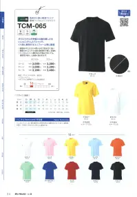 マスダ TCM-065WH T/CハニカムメッシュTシャツ 関連情報 カタログ 34ページ
