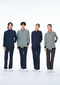 ナガイレーベン TJ-2000 ジップアップブルゾン（男女兼用） ベーシックなナチュラル感コーディネートしやすい、アウターです。両脇ポケット。カラーファスナーが元気な印象です。また腕を動かしやすい設計で快適な着心地です。※「ピンク」、「ブルー」は販売を終了致しました。 関連情報 カタログ 2ページ
