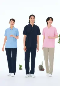 ナガイレーベン CX-2487 ニットシャツ（男女兼用） きちんと感がUPします。衿元は涼しげでありながら、パイピングラインとボタンダウンできちんとした印象を与えます。もちろん、接触冷感素材仕上げの高品質。ポロシャツ感覚で着られます。 ポイントは接触冷感素材！！着るとひんやりする涼感素材を使用して汗蒸れも防いでさわやかに着用できます。 ●接触冷感素材仕上げ、着用時衣服内に熱がこもらず時間が経っても温度が一定。 1．素材が熱をとる。 生地に肌が触れて「冷たく」感じるときは、肌から生地へ瞬時の熱の移動量が多いからです。このことを「接触冷感」といいます。 2．熱をこもらせない（蒸れ感）  ●左胸（PHSポケット付き）、両脇ポケット。窮屈感のない衿元とパイピングラインアクセントできちんとした印象を与えます。また接触冷感素材仕上げで涼やかに。衣服内に熱をこもらせず温度を一定に保ちます。冷感機能を兼ね備えたポロシャツ感覚で着られるボタンダウンシャツです。 関連情報 カタログ 10ページ