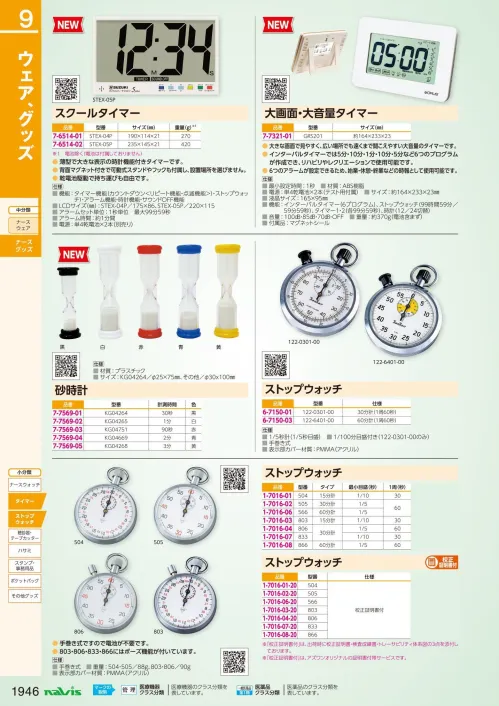 医療白衣com ストップウォッチ（手巻き式）30分計 505 アズワン 1-7016