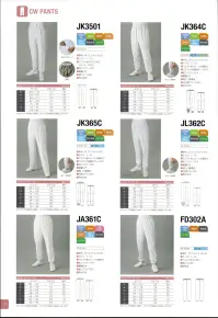 東洋リントフリー JL362C 新・異物混入防止対策ズボン ハイパーナチュラルポリエステル●ランダムな集合体構造吸汗速乾機能と軽量感のある高機能なドライタッチ素材。●スパンライクタッチで着心地快適速乾性で洗濯も快適。パンツの腰裏には、透け防止として高通気快適メッシュを採用。ムレ感を軽減します。 関連情報 カタログ 105ページ