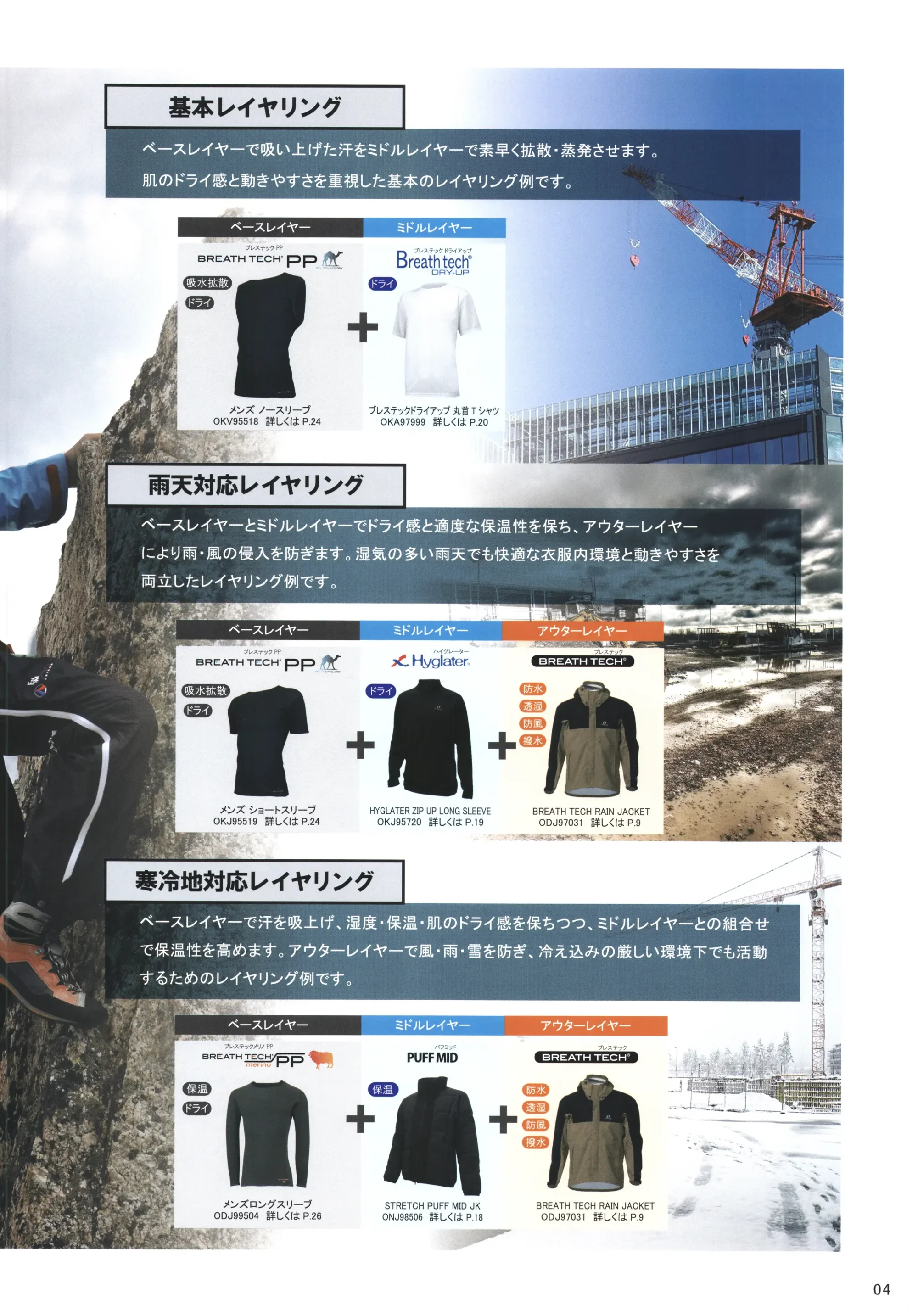 オンヨネ OKP95003 COLDBREAK PANTS 関連情報 カタログ 4ページ
