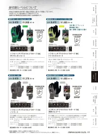 おたふく手袋 A-472 ソフキャッチプラスウルトラガード 18G ニトリルゴムコート（5双入） 関連情報 カタログ 72ページ
