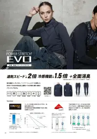おたふく手袋 JW-737 BT パワーストレッチ COOL EVO ロングスリーブ ハイネックシャツ レディース 関連情報 カタログ 21ページ