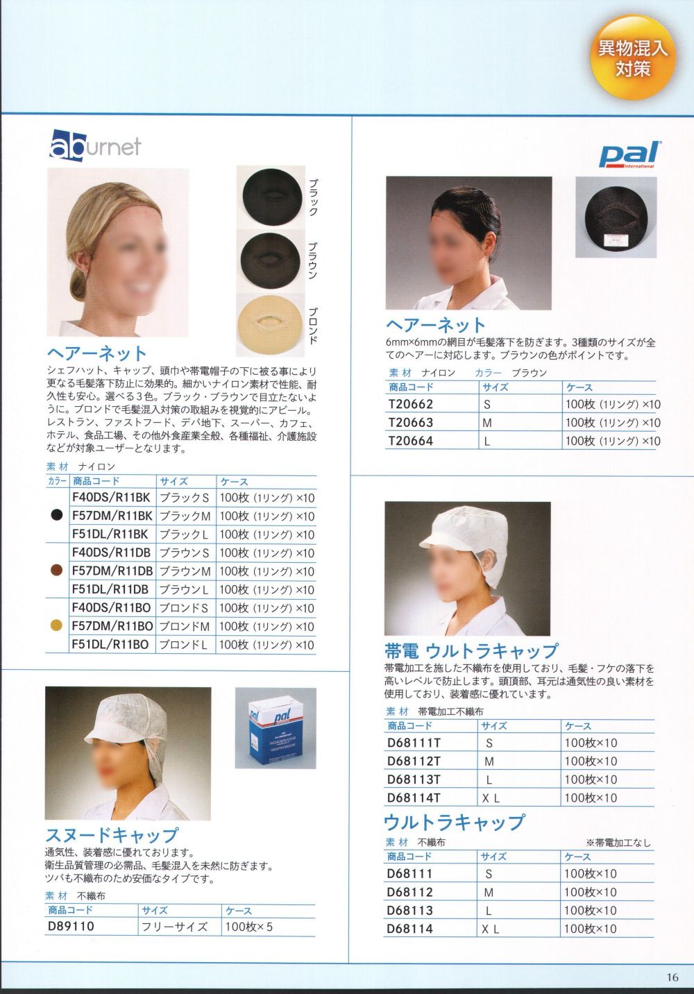 食品白衣jp ウルトラキャップ/XL（1000枚入） ダック D68114 食品白衣 