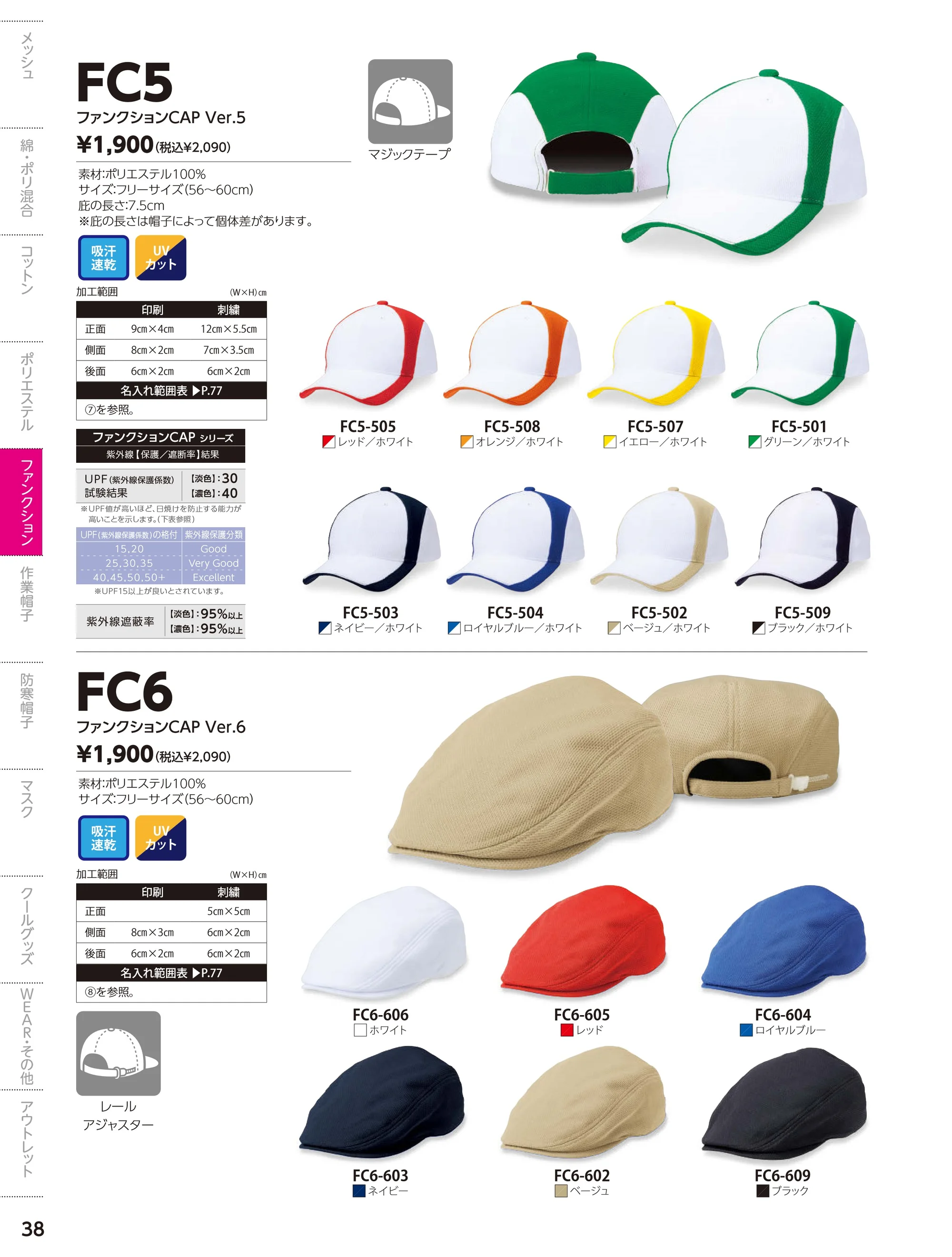 ダイキョーオータ FC5-508 ファンクションCAP バージョン5 関連情報 カタログ 38ページ