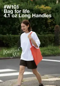 American Style W101-A 4.1oz ライトウェイトトートバッグ Bag for life – 4.1 oz Long Handles20色の圧倒的なカラーバリエーション。レコードジャケットがまるっと入るサイズ感、お出かけの際の肩掛けもイージーなちょうどよい持ち手の長さが特徴のUKバッグブランドWestford Millのトートバッグです。★他のカラーもございます(品番W101-B)仕様品番:W101-A品名:4.1oz ライトウェイトトートバッグサイズ:38×42cm持ち手:67cm容量:10L 関連情報 カタログ 110ページ
