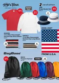American Style SHGDSS-B 7.5oz ガーメントダイ Tシャツ 関連情報 カタログ 6ページ