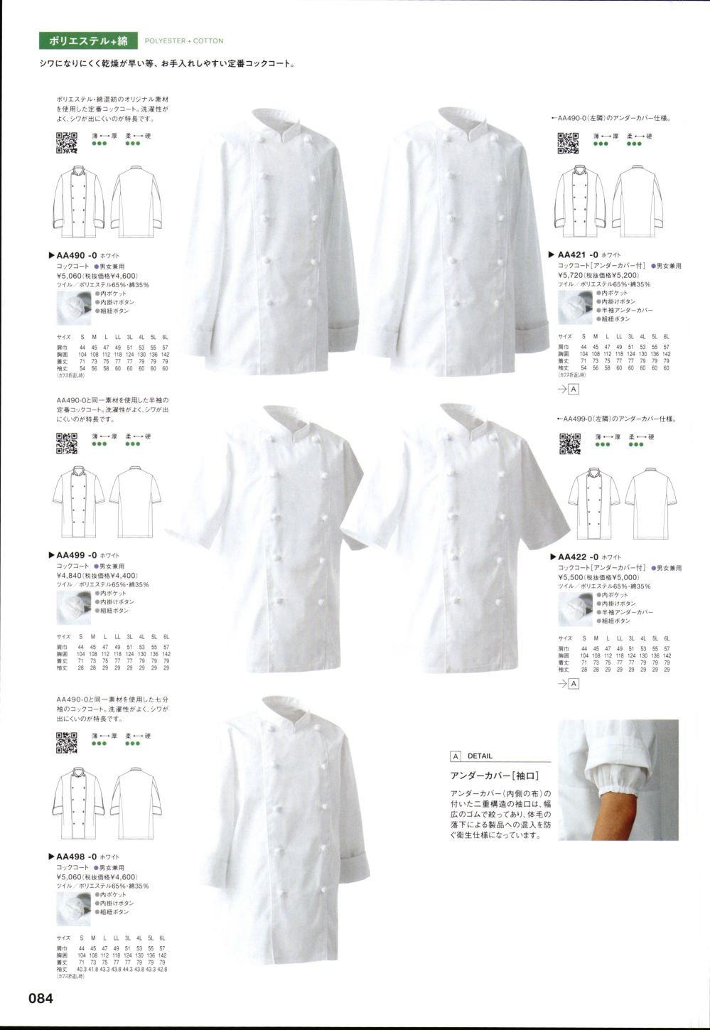 ユニフォーム1.COM 食品白衣jp 厨房・調理・売店用白衣 白洋社 セブン